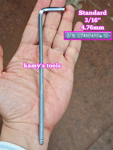 Lục giác bi hệ inch Standard 3/16 inch 4.76mm dài 165x32mm STD-68336