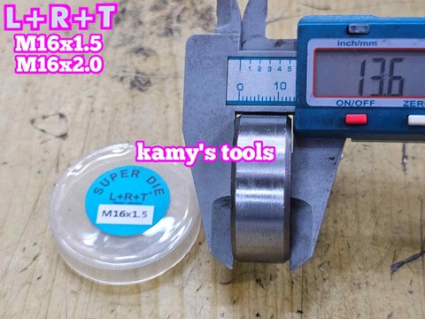 Bàn ren M16x1.5 M16x2.0 L+R+T (LRT) dụng cụ tạo ren ngoài bulong
