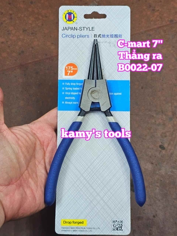 Kìm mở phe C-mart dài 7 inch 175mm thẳng ra B0022-07 thẳng vô B0023-07