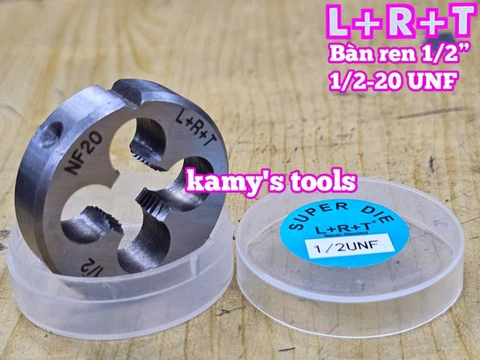 Bàn ren tạo ren ngoài 1/2 inch (12.7mm) bước ren thô và mịn 1/2-13 UNC 1/2-20 UNF L+R+T LRT-431213C LRT-431220F