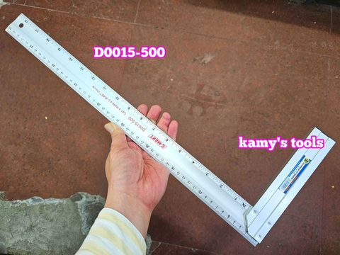 D0015-500 Thước ke góc vuông hợp kim nhôm 500mm C-mart