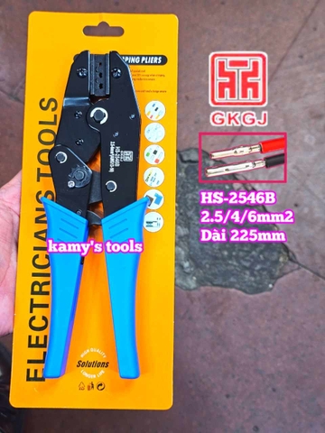 Kìm bấm cos năng lượng mặt trời MC4 2.5-4-6mm2 dài 9 inch 225mm GKGJ HS-2546B