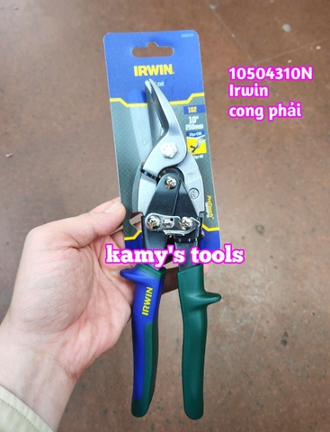 Kéo cắt tôn Irwin 10 inch 250mm mũi cong phải model 10504310N