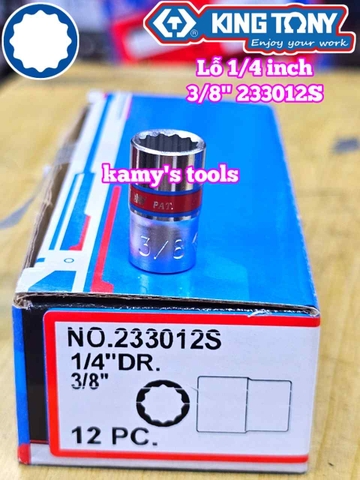 Đầu tuýp hệ inch 12 cạnh 1/4 inch Kingtony cỡ 7/32” 9/32” 3/8” 233007S 233009S 233012S