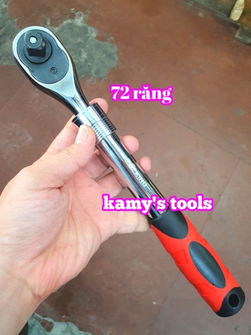 Cần siết tự động đảo chiều 1/2 inch TGT KING 72 răng cán có tăng đơ kéo dài 5 bậc chốt bi 300mm-430mm