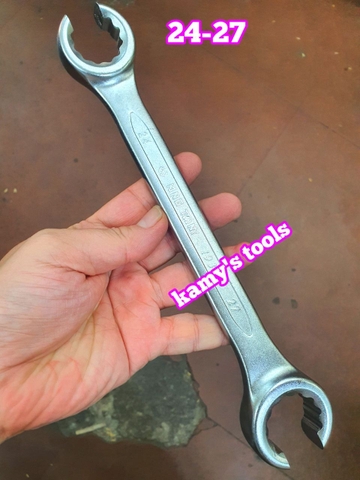 Cờ lê mở ống dầu cờ lê vòng chẻ miệng 22-24 24-27 Kingtony model 19312224 19312427