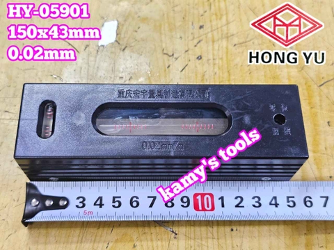 Thước thủy Livo Nivo dẹp hình chữ nhật cân máy 150mm x 0.02mm HongYu HY-05901