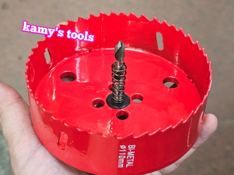 Mũi khoét lỗ tròn đa năng, mũi khoét sắt, mũi khoét gỗ HSS Bi Metal 85mm 90mm 95mm 100mm 110mm 120mm 130mm 140mm