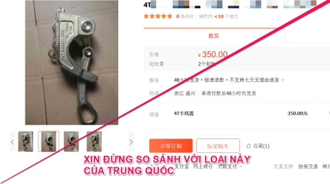 Cóc kẹp cáp cóc ngậm cáp 4 tấn S-4000CL 18mm-35mm PAT NGK AWESOME HARU