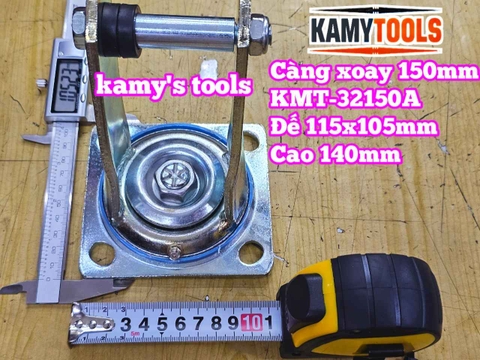 Đế càng bánh xe cố định và xoay loại dày 6mm cho bánh xe 150mm Kamytools KMT-33150A KMT-32150A