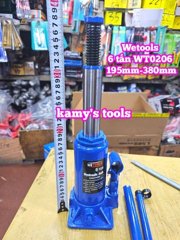 Kích con đội thuỷ lực 6 tấn Wetools WT0206 195mm-380mm