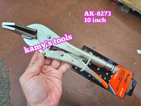 Kìm bấm chết hàn mỏ vịt dẹp Asaki 10 inch AK-8273 miệng rộng 100mm