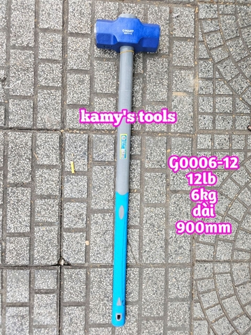 Búa thép đầu lục giác cán cao su 6kg 12LB C-mart model G0006-12 dài 900mm