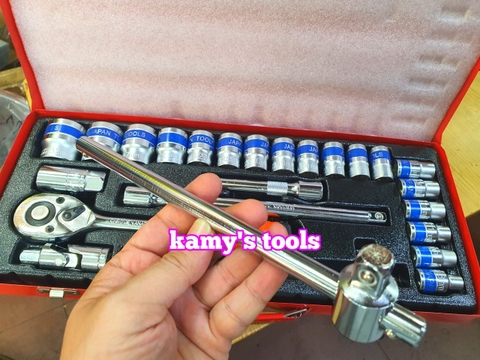 Bộ tuýp đầu khẩu 24 chi tiết 1/2 inch lục giác 8-32mm Tifone