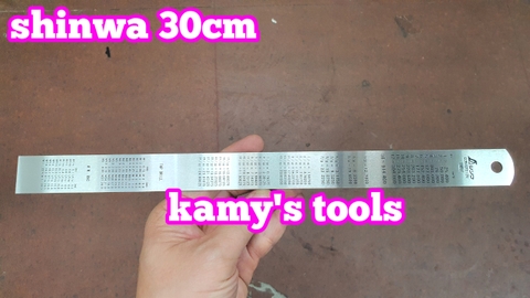 Thước lá Shinwa inox 0-300mm model 14028, thước lá 30cm