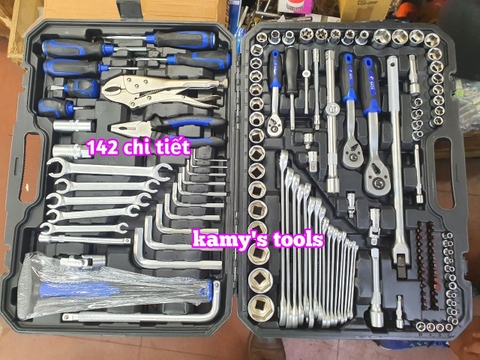 142 chi tiết bộ dụng cụ công cụ đồ nghề bộ tuýp đa năng 3 hệ 1/4 3/8 1/2 inch Yofe