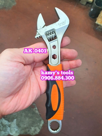 Mỏ lết cán bọc nhựa Asaki 8 inch 200mm Asaki AK-0401