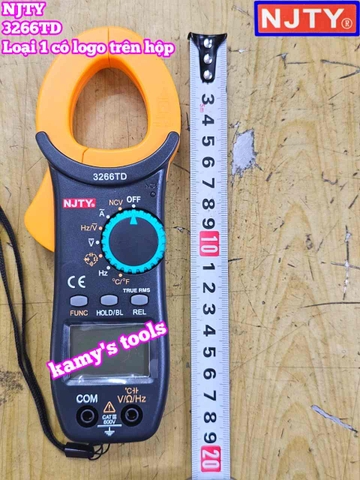 Ampe kìm 400A NJTY 3266TD Loại 1 Đo Tụ Tần Số Nhiệt Độ dài 185mm ngàm kẹp 30mm