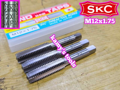 Bộ taro ta rô SKC M12x1.75 Nhật 3 mũi chính hãng logo khắc rõ nét