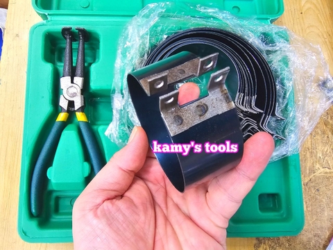 Bộ vam kìm ép xéc măng piston ô tô 14 chi tiết 62mm-145mm kamytools