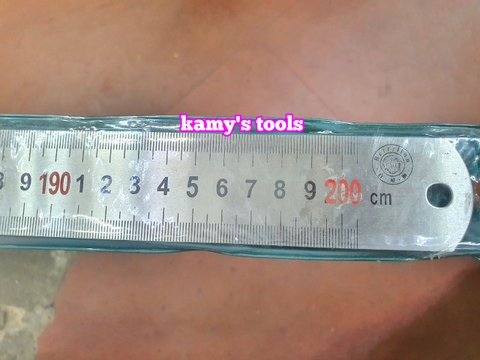 Thước lá inox 2m (2 mét) bản 38mm hệ mét Berrylion 070701200