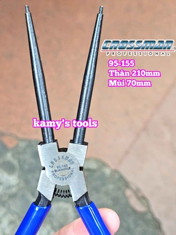 Kìm phe gắp phanh côn xe tay ga bi 6902 Crossman 95-155 dài 9 inch 210mm mũi dài 70mm
