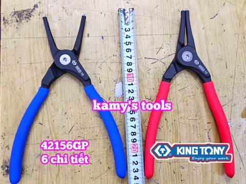 Bộ kìm mở phe trong ngoài 6 chi tiết 7 inch và 10 inch Kingtony 42156GP
