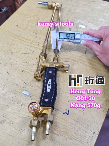 Tay cắt hơi oxy ga mỏ đèn cắt gió đá Heng Tong G01-30 nặng 570g dài 460mm