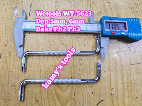 Bộ Tua Vít 2 Đầu Chữ Z Wetools dẹp 5mm 6mm PH2 PH3 model WT-5623