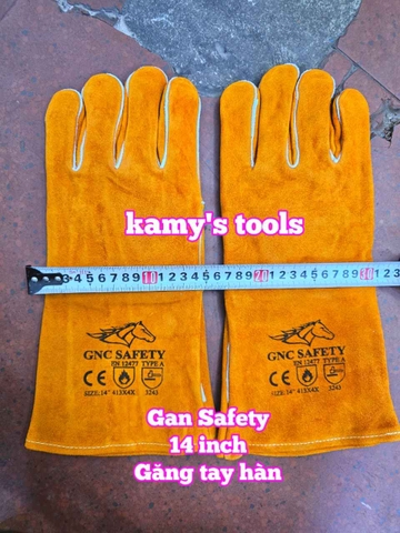 Găng tay hàn chất liệu da lộn GNC Safety 14 inch