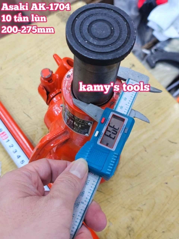 Kích con đội răng cơ khí 10 tấn thấp lùn 200-275mm Asaki AK-1704
