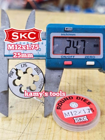 Bàn ren SKC M12x1.75 (12x1.75) đường kính 1 inch 25mm SKC-432512A