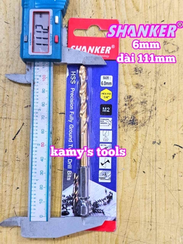 Mũi khoan sắt chuôi lục giác Shanker 6mm 7mm 8mm 9mm 10mm 12mm SK-62306 SK-62307 SK-62308 SK-62309 SK-62310 SK-62312
