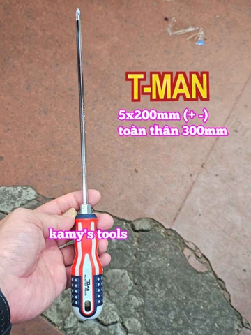 Tua vít 2 đầu bake dẹp T-MAN 5mm dài 100mm 150mm 200mm 5x100mm 5x150mm 5x200mm TMAN-6612-5B100 TMAN-6612-5B150 TMAN-6612-5B200