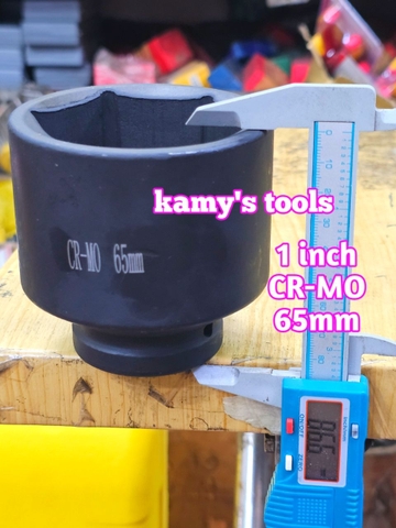 Đầu tuýp đầu khẩu 1 inch dài 80mm Kamytools thép Cr-mo 60mm 63mm 65mm