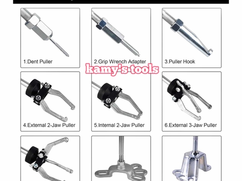 Bộ cảo vam giật trục láp moay-ơ giật bạc đạn trong ngoài 17 chi tiết Wetools WT-26017