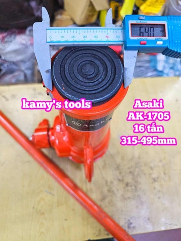 Kích con đội răng cơ khí 16 tấn cao 315mm-495mm Asaki AK-1705