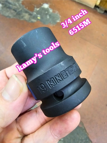 Tuýp 3/4 inch đen ngắn lục giác kingtony 16mm 17mm 18mm 19mm 20mm 21mm 651516M 651517M 651518M 651519M 651520M 651521M