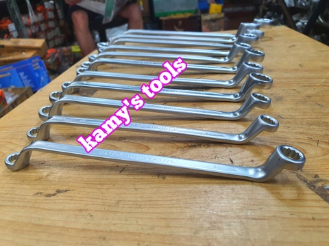 Cờ lê 2 đầu vòng Luxtop loại cao cong 60 độ 8х9 8x10 10x12 12x13 12x14 13x15 14x15 14x17 17x19 19x2 21x23, hai đầu vòng