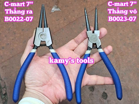 Kìm mở phe C-mart dài 7 inch 175mm thẳng ra B0022-07 thẳng vô B0023-07