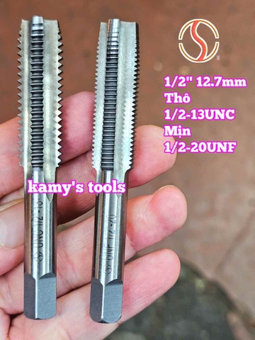 Bộ taro hệ inch tạo ren trong 1/2 inch (12.7mm) Shanghai bước ren thô và mịn 1/2-13 UNC 1/2-20 UNF