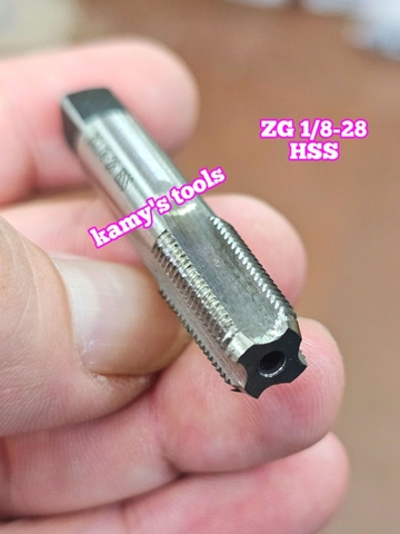 Taro ống rắc co 9.6mm răng côn HSS Shanghai ZG1/8-28 và Z1/8-27
