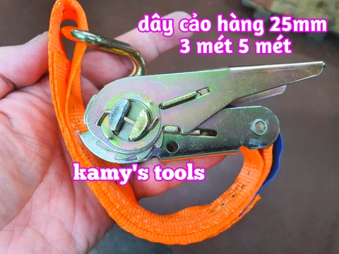 Dây cảo chằng hàng tăng đơ bản 25mm dài 3m (3 mét) và 5m (5 mét), dây cảo hàng, dây chằng hàng
