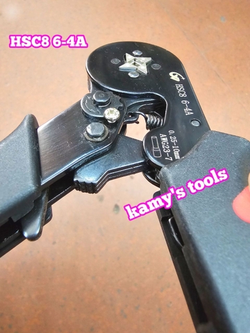 HSC8 6-4A Kìm bấm cos vuông pin tròn rỗng CV tools 0.25-10mm2