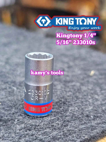 Đầu tuýp khẩu 5/16 inch (7.9mm) lỗ 1/4 inch Kingtony 233010S