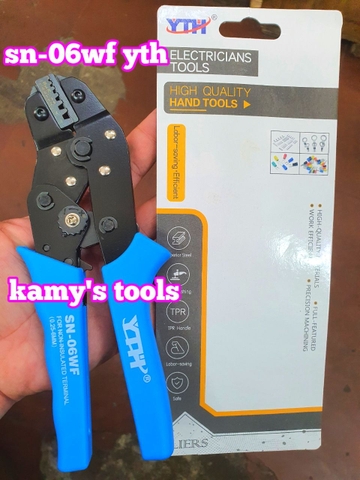 Kìm bấm cos pin tròn rỗng SN-06WF YTH 0.5-6mm2 cao cấp