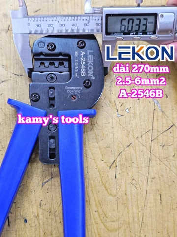 Kìm bấm cos MC3 MC4 năng lượng mặt trời Lekon A-2546B dài 270mm 2.5-6mm2 cao cấp