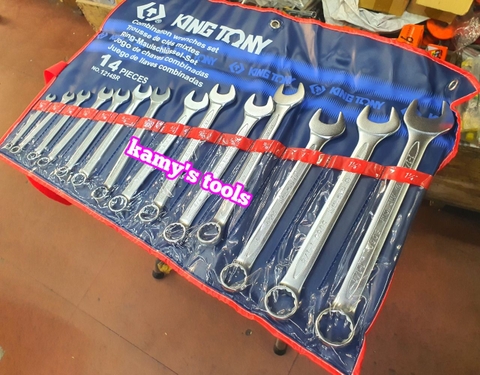 Bộ cờ lê vòng miệng hệ inch 14 chi tiết Kingtony 5/16 inch - 1 1/4 inch model 1214SR