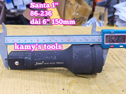 Cần tuýp nối khúc nối 1 inch Santa thép đen 6 inch 150mm 86-236