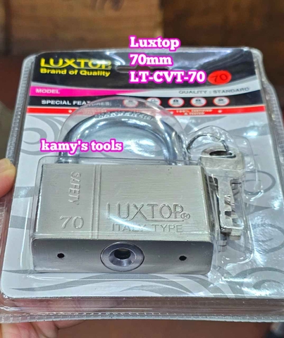 Ổ khóa trắng vuông 4 chìa 70mm Luxtop LT-CVT-70